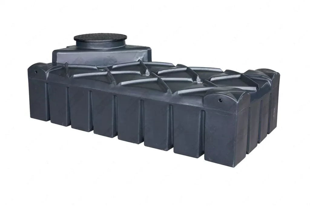 Citerne eau de pluie enterrée de 1500 litres. Capacité citerne eau de pluie idéale pour les petits foyers ou les habitations sans jardin.