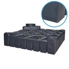 Puit d’infiltration ultraplat en plastique de 1500 litres, idéal pour les terrains avec peu de profondeur disponible