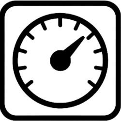 Icône de jauge mécanique pour citerne eau de pluie avec cadran à aiguille