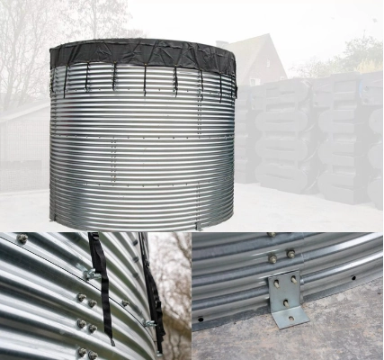 Silo à eau galvanisé pour stockage grand volume d’eau de pluie